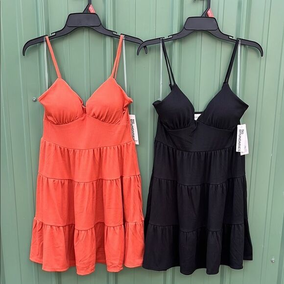 Women’s Mini Ribbed Tier Dress 2-Pack Size M - Picture 1 of 9